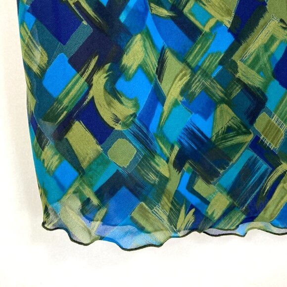 🔥 3/$15 🔥 Clio Vintage 90's Geometric Pattern Pull On Skirt Size Large - Picture 3 of 7